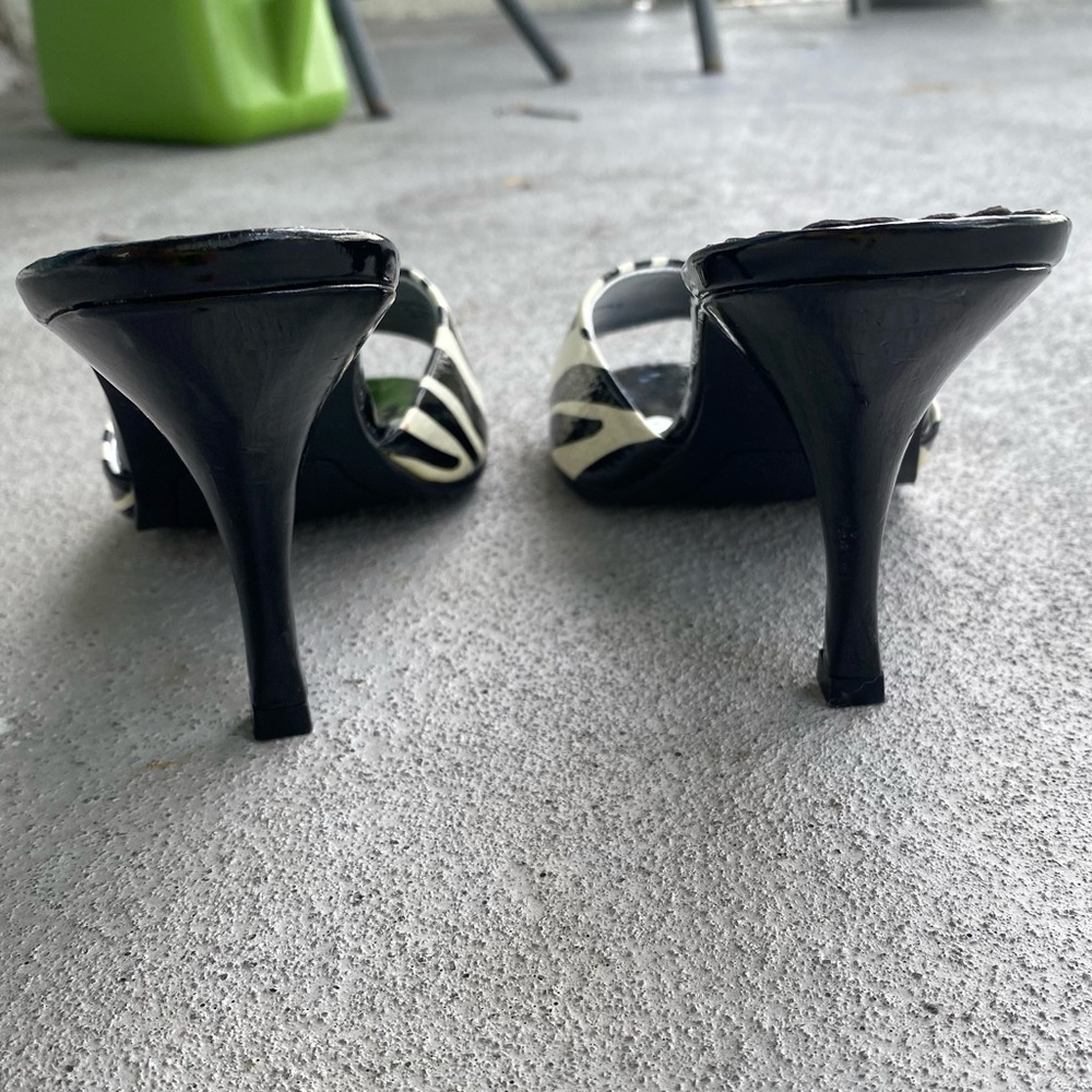 Rampage Y2k Black White Porsha Mule Heel 7.5 - Picture 4 of 7
